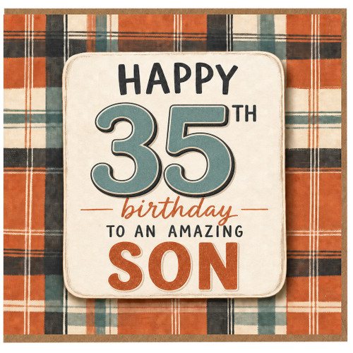 35th Birthday Card for Son, Happy Birthday to an Amazing Son