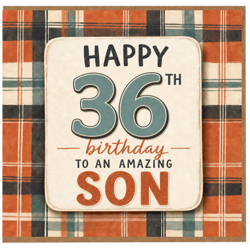 36th Birthday Card for Son