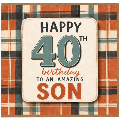 40th Birthday Card for Son