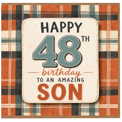 48th Birthday Card for Son, Happy Birthday to an Amazing Son
