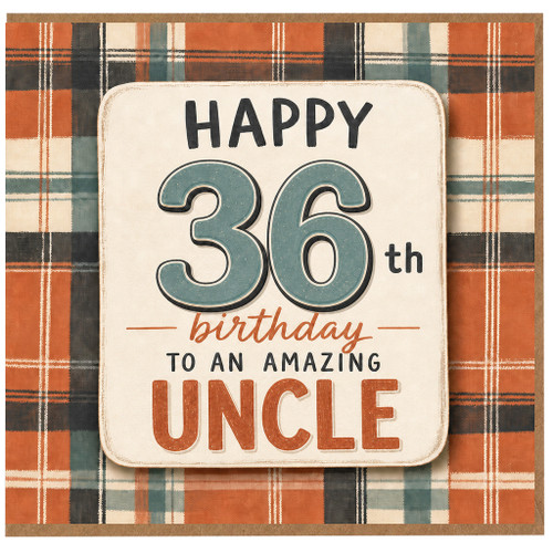 36th Birthday Card for Uncle, Happy 36th Birthday to an Amazing Uncle Card