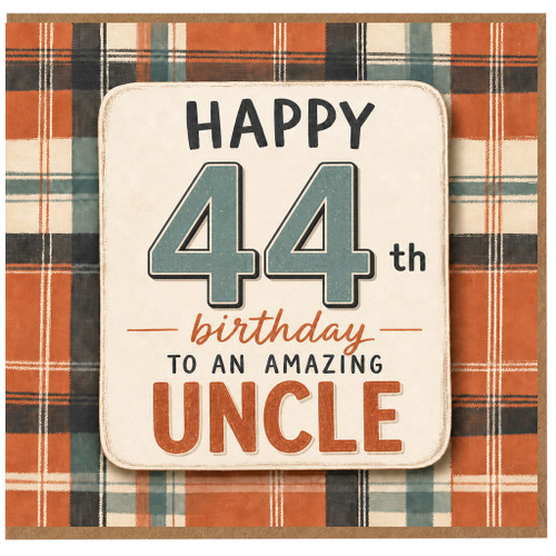 44th Birthday Card for Uncle