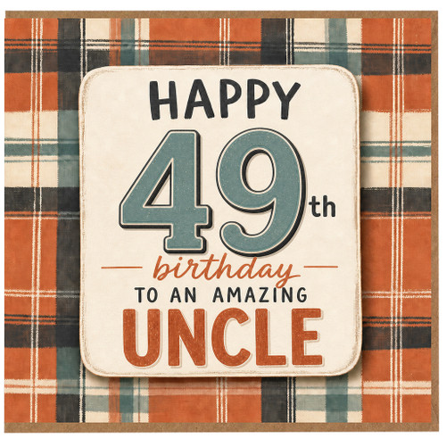 49th Birthday Card for Uncle