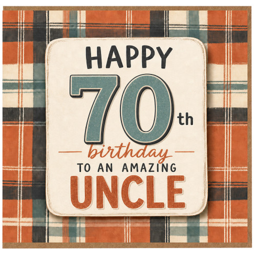 70th Birthday Card for Uncle