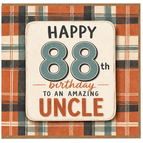 88th Birthday Card for Uncle, Happy 88th Birthday to an Amazing Uncle Card