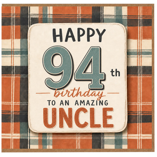94th Birthday Card for Uncle