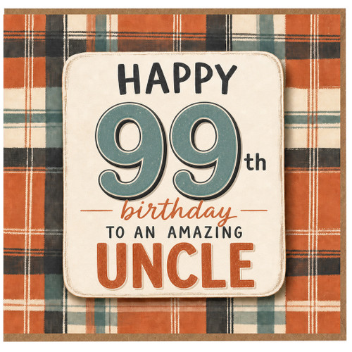 99th Birthday Card for Uncle, Happy 99th Birthday to an Amazing Uncle Card