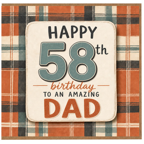 58th Birthday Card for Dad, Happy 58th Birthday to an Amazing Dad