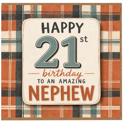Nephew 21st Birthday Card, Happy 21st Birthday to an Amazing Nephew Card