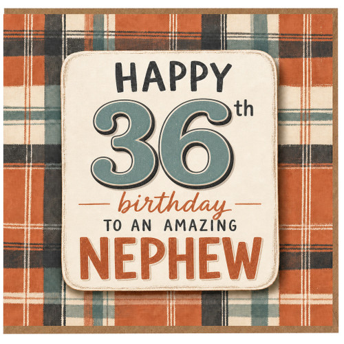 36th Birthday Card for Nephew, Happy 36th Birthday to an Amazing Nephew Card