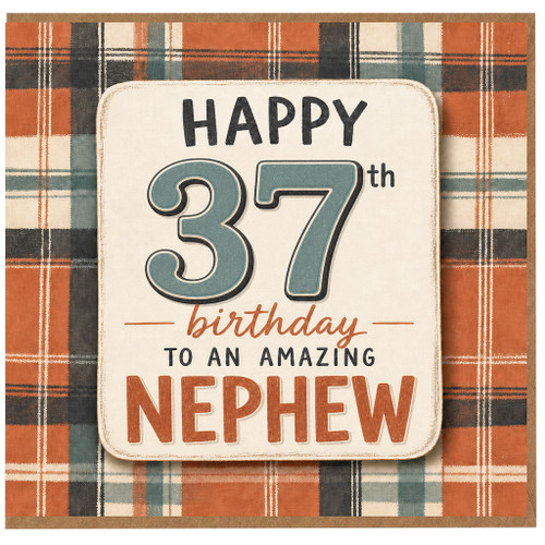 37th Birthday Card for Nephew