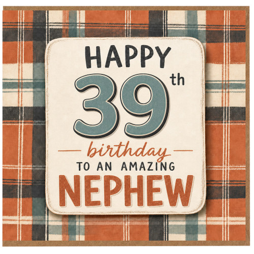 39th Birthday Card for Nephew, Happy 39th Birthday to an Amazing Nephew Card