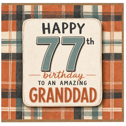 77th Birthday Card for Granddad, Happy Birthday to an Amazing Grandad Card