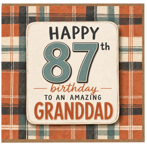 87th Birthday Card for Granddad