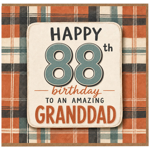 88th Birthday Card for Granddad, Happy 88th Birthday to an Amazing Granddad Card