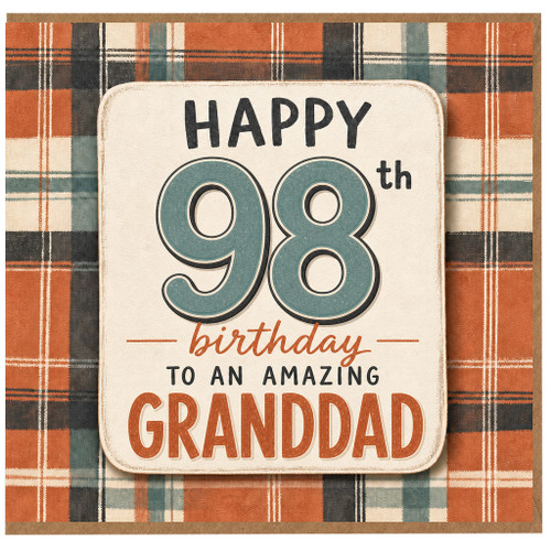 98th Birthday Card for Granddad