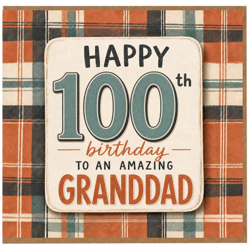 Granddad 100th Birthday Card, for Grandad