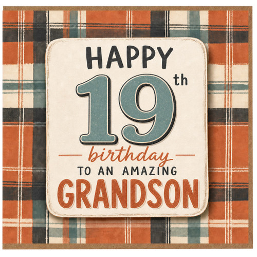 19th Birthday Card for Grandson, Happy 19th Birthday to an Amazing Grandson
