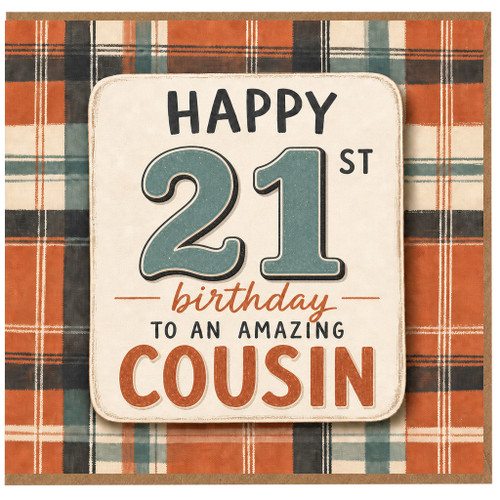 21st Birthday Cousin Card