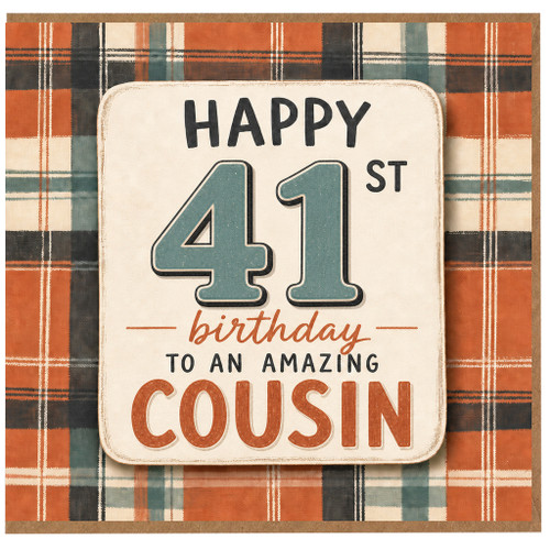 41st Birthday Cousin Card, Happy 41st Birthday to an Amazing Cousin