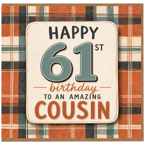 61st Birthday Card for Cousin