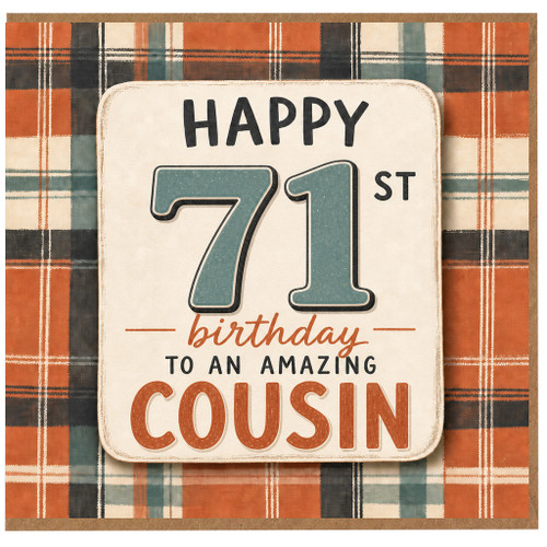 71st Birthday Card for Cousin, Happy 71st Birthday to an Amazing Cousin Card