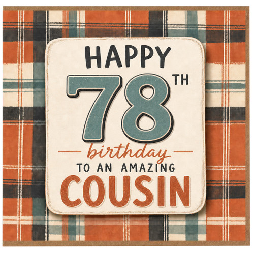 78th Birthday Cousin Card