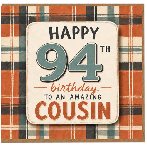 94th Birthday Card for Cousin