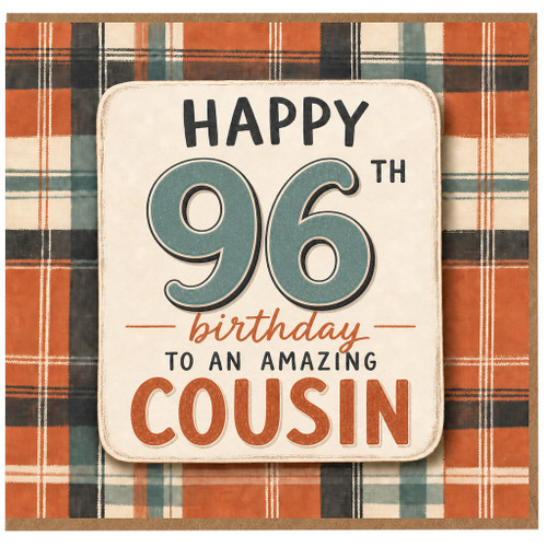 96th Birthday Cousin Card