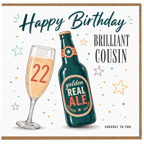 22nd Birthday Cousin Card