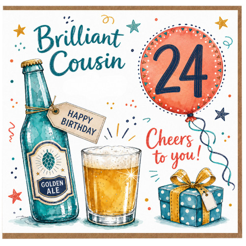24th Birthday Card for Cousin