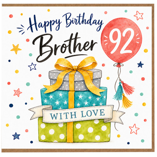 Brother 92nd Birthday Card