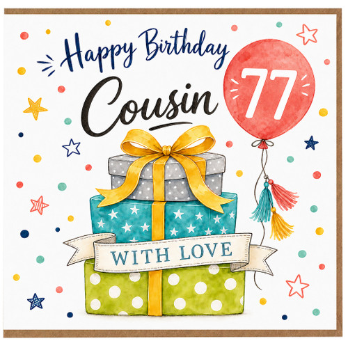 77th Birthday Card for Cousin