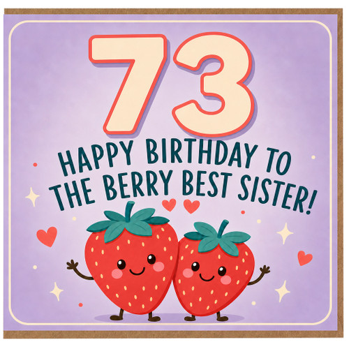 73rd Birthday Card for Sister, Happy Birthday to the Berry Best Sister