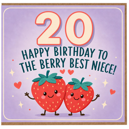 20th Birthday Card for Niece