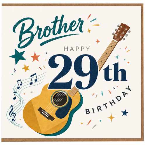 Brother 29th Birthday Card
