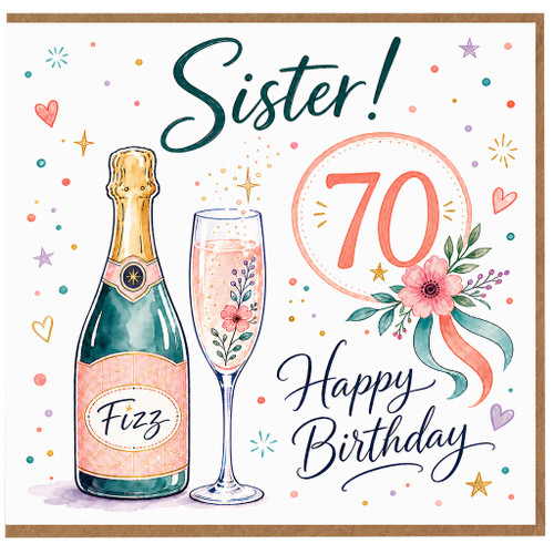 Sister 70th Birthday Card