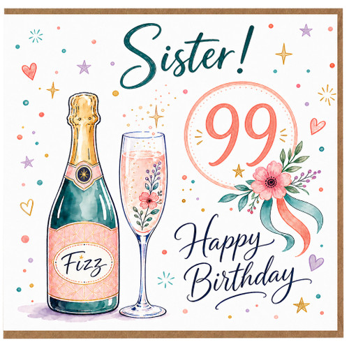 Sister 99th Birthday Card