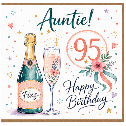Auntie 95th Birthday Card