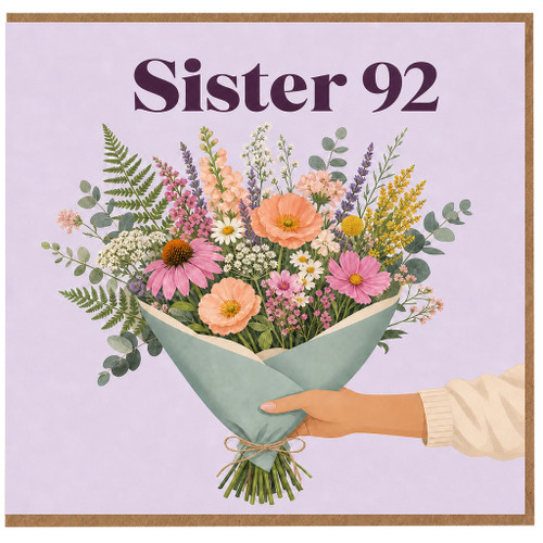 Sister 92nd Birthday Card