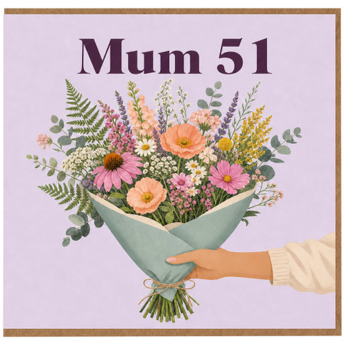 Mum 51st Birthday Card
