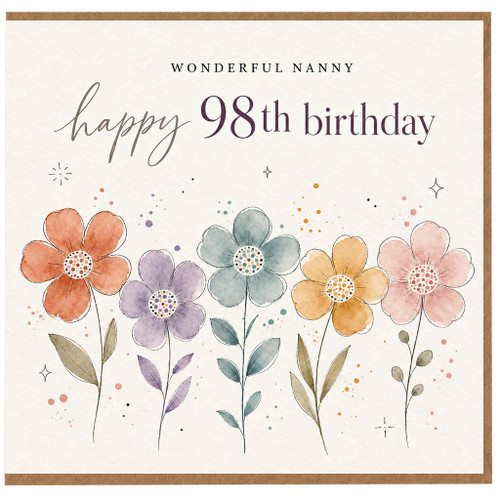 Nanny 98th Birthday Card