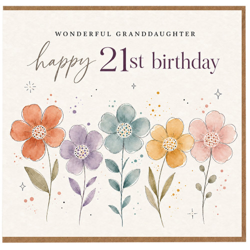 Wonderful Granddaughter 21st Birthday Card
