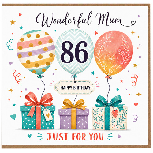 86th Birthday Card for Mum, Wonderful Mum Happy Birthday Card