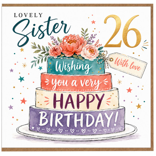 Sister 26th Birthday Card