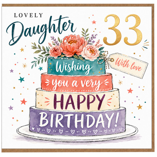 33rd Daughter Birthday Card
