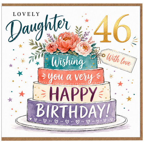 46th Birthday Card for Daughter, Lovely Daughter Birthday Card