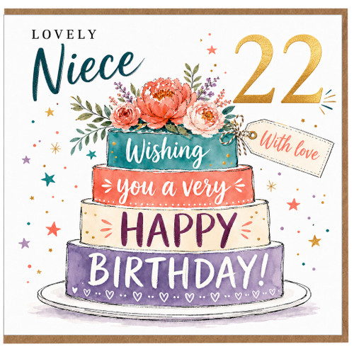 Lovely Niece 22nd Birthday Card