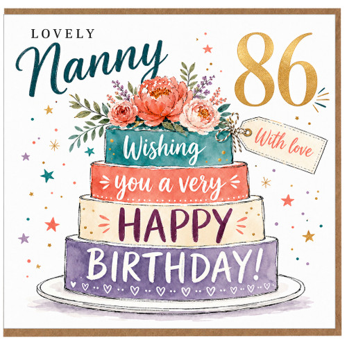 Nanny 86th Birthday Card