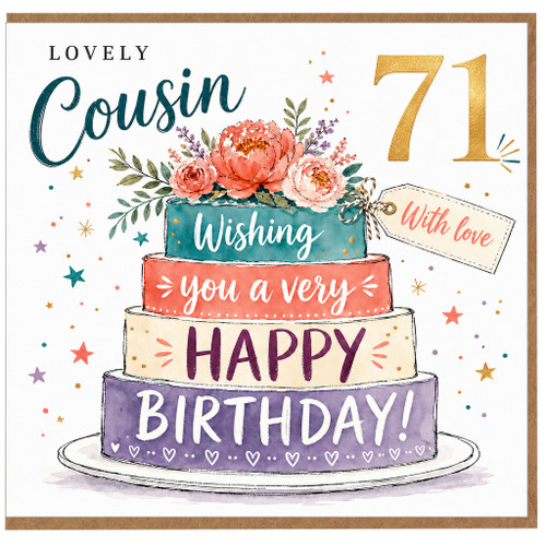 Cousin 71st Birthday Card